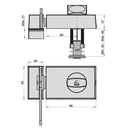 KS 500 - Serrure de coffre supplémentaire avec barre de verrouillage, blanc