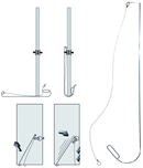 Charnière de poignée de porte 1080 Ø4mm