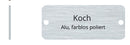 Koch 45x19mm aluminium incolore poli anodisé, A16N