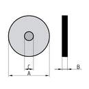 Drahtbürste / Abmessung: A: 80 B: 15 C: 8 mm