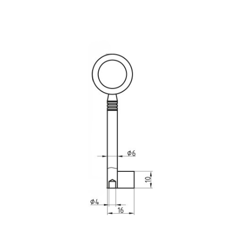 Clé de meuble percée 206 3 pièces (3 pièce)