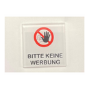 Briefkasten Aufkleber in Blister verpackt  - BITTE KEINE WERBUNG