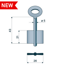 Stahlschlüssel, Doppelbart ungebohrt