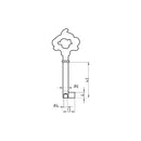 MS17 40 MM Möbel-Schlüsselrohling BRÜNNIERT ( 3 Stück )