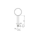 MS24-M- 40 MM Möbel-Schlüsselrohling MESSING ( 3 Stück )