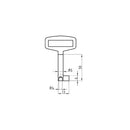 MS22 30 MM Möbel-Schlüsselrohling MESSING ( 3 Stück )