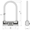 ZR 317 - Bügelschloss mit vierstelligem Zahlencode, 153 x 245 mm