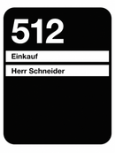 Beschilderungssystem Schwarz /Weiss