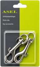 AS-SB-90/2 - Karabinerhaken vernickelt, 50 mm (2 Stück)