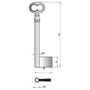 Stahlschlüssel, gebohrt