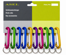 AS-K 100.99.10/-Clips, couleurs métalliques, présentoir avec 10 pièces 