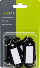 AS-SB-R10/10 - Schlüsselanhänger SCHWARZ (10 Stück)