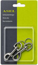 AS-SB-85/2 - Karabinerhaken vernickelt, 65 mm (2 Stück)