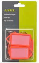 AS-SB-12/5 - Klapp-Anhänger neonrot (5 Stück)
