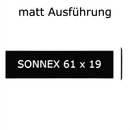 SONNEX 61X19x1 mm Aluminium schwarz matt