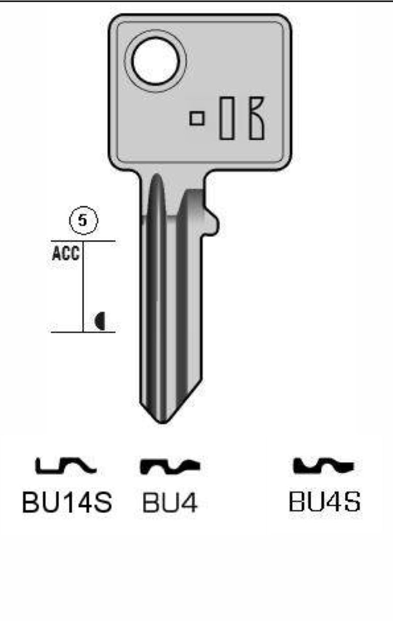 BU4S (BUR21R, BUR-5, BRG29L, 1702%) BURG / 10 STÜCK / 10 PIÈCES