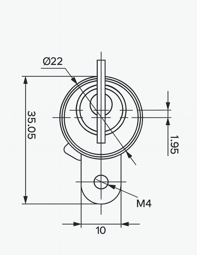 Doppelzylinder Ø: 22 mm  KA8 / 85 mm