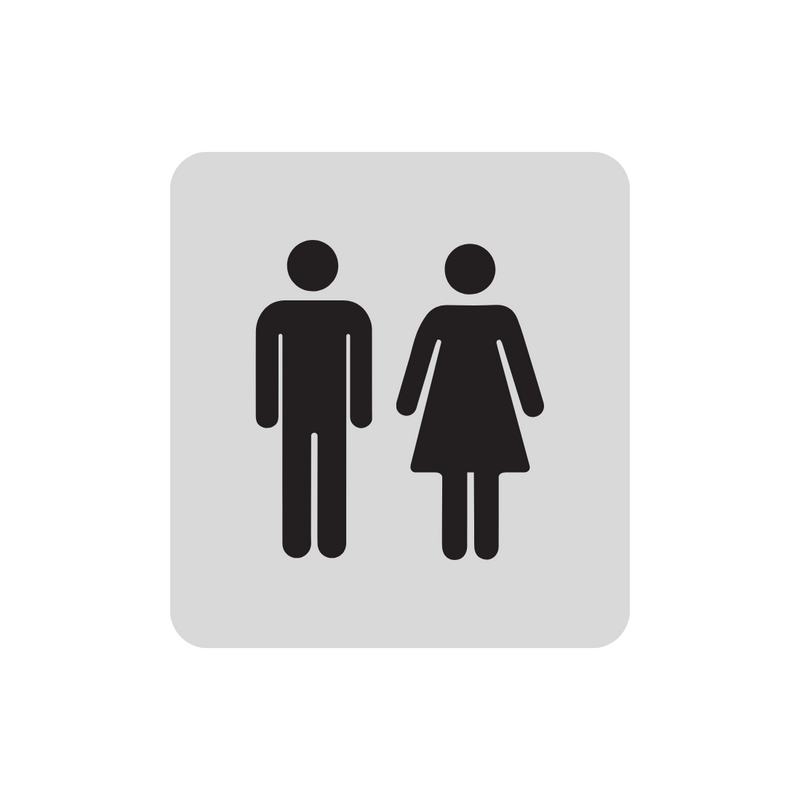 Hinweisschilder mit Symbol WC Damen / Herren