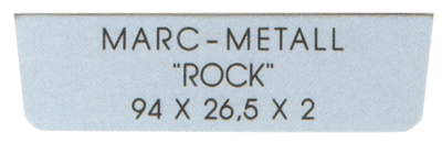 Marc Metall Rock  	94 x 26.5 mm  Alu.elox.farblos/ incolore 10 Stück / 10 pièces, A20