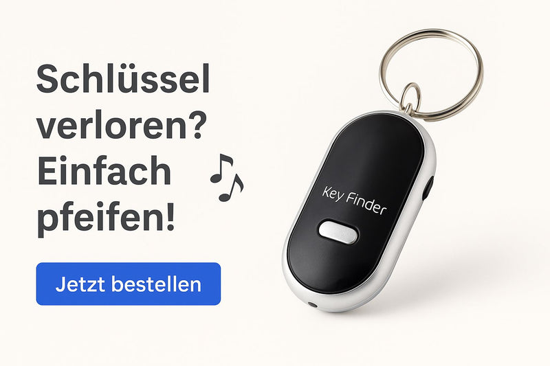 Schlüsselfinder mit Alarm und LED-Licht / Chercheur de clé avec alarme et lumière LED