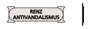 Renz Antivandalismus 60 x 17 x 1,5 mm Inox, A22