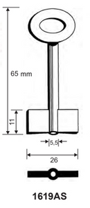 Stahlschlüssel Doppelbart gebohrt