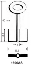 Stahlschlüssel Doppelbart gebohrt
