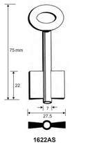 Stahlschlüssel Doppelbart gebohrt