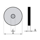Nylonbürste / Abmessung: A: 80 B: 15 C: 10 mm