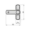 Fenêtres (portes) à un vantail marron FS 500