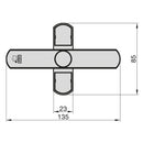 FS 500 Blanc pour fenêtres (portes) à double battant