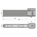 Faltschloss mit Rahmenhalterung