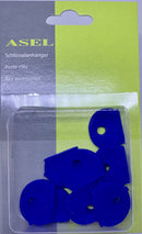 Kennkappen BLAU, 10 Stück, auf Blisterkarte mit Euro-Aufhängung