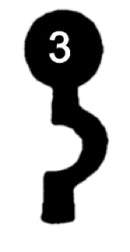 F 110 Chubb-Schlüssel, 3 Stück (3 pièce)