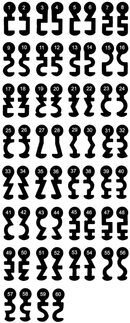 M 65 System MAIER - 65 Schlüssel zu deutschem Einsteckschloss, 3 Stück (3 pièce)