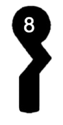 F 95 Chubb-Schlüssel, 3 Stück (3 pièce)