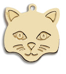 Kleintieranänger Katze Alu 35x33 mm, 10 Stück/ 10 pièces (médailles petit animaux)