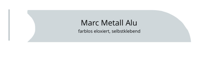 Marc Metall 97x20x0.8mm Alu.farblos.eloxiert/incolore (10 Stück/ 10 Piéce) A17N