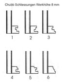 261 Möbelschlüssel Rundring gebohrt, Chubb, 3 Stück (3 pièce)