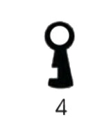 260 Möbelschlüssel Rundring gebohrt, Nutenbart,3 Stück (3 pièce)