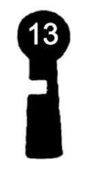 F 110 Chubb-Schlüssel, 3 Stück (3 pièce)