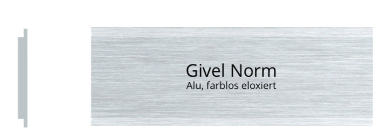 Givel Norm 80 x 25 mm Alu.elox. farblos/ incolore, A9