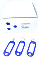 AS-R10.100.07/Schlüsselanhänger Blau mit Loch und Ring, VE mit 100 Stück