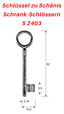 S2403 Schlüssel zu Schänis Schrank-Schlössern, 3 Stück (3 pièce)