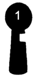 KLC Schlüssel zu Kleinlützel (MSL) Einsteck-Chubb-Schloss