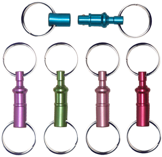 AS-K 120/ Schlüsselanhänger mit Kupplung, metallicfarben, Display mit 20 Stück