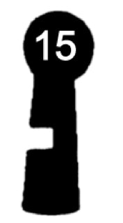 F 110 Chubb-Schlüssel, 3 Stück (3 pièce)