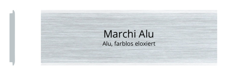 Marchi Alu 84.5 x 24 mm Alu.farblos.eloxiert / incolore (25 Stück/ Piéce) A12