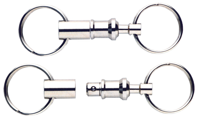 AS-K 115/ Schlüsselanhänger mit Kupplung, vernickelt, Display mit 20 Stück
