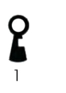 262 Möbelschlüssel Rundring gebohrt, Nutenbart, 3 Stück (3 pièce)